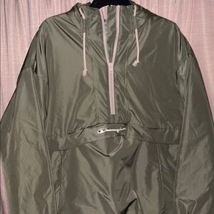 Champion Olive Green puffer Windbreaker
